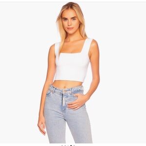 Susana Monaco Crop Tank XS White NWOT